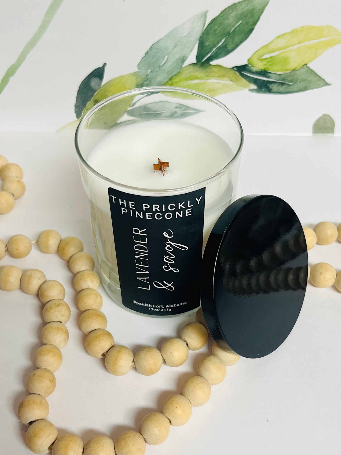 Lavender + Sage Coco Apricot Wood Wick Candle